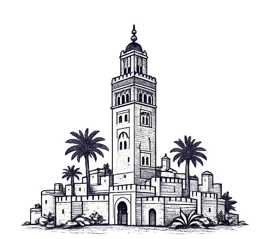 Marrakech city illustration